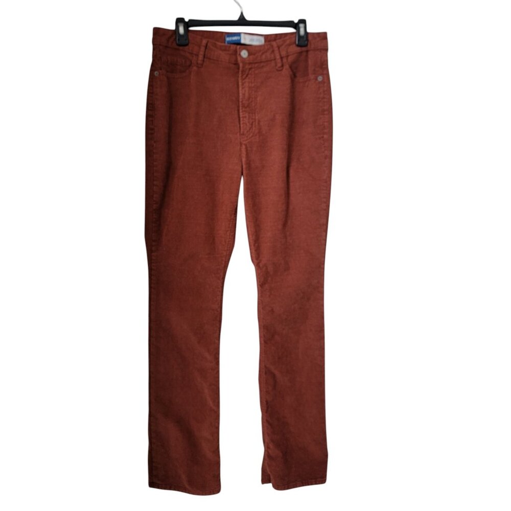 Old Navy Size 10 Extra High Rise Kicker Boot Cut Rust Colored Corduroy Pants
